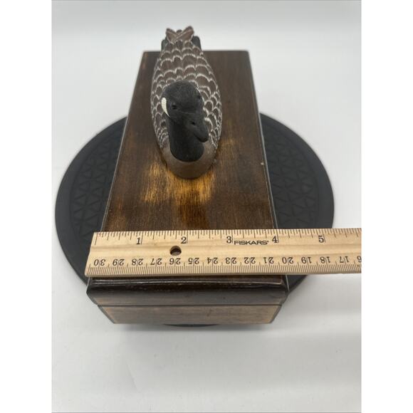 VTG Wooden Trinket Box With Painted Duck - Picture 7 of 9